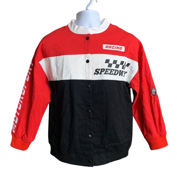 art class Other - Art Class Boys Racing Speedway Jacket Red/Black/White Snap Front Size Large